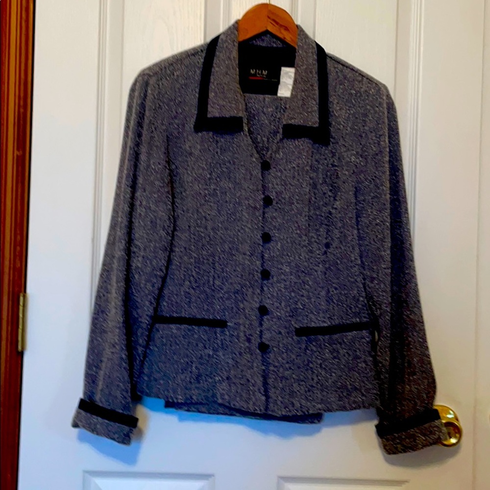 Vintage Navy tweed pattern suit/dress